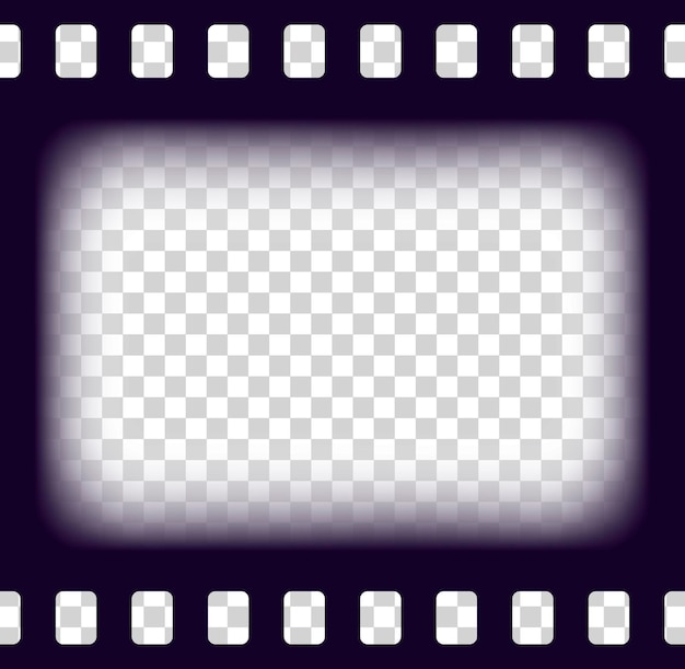 Plik wektorowy stara rama filmowa w stylu retro na przezroczystym tle. ilustracja wektorowa taśmy filmowej vintage kino. element projektu kina granicy filmowej