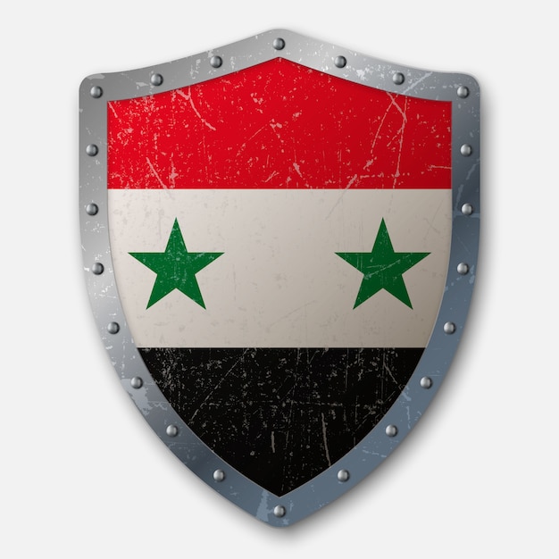 Stara Tarcza Z Flagą Syrii