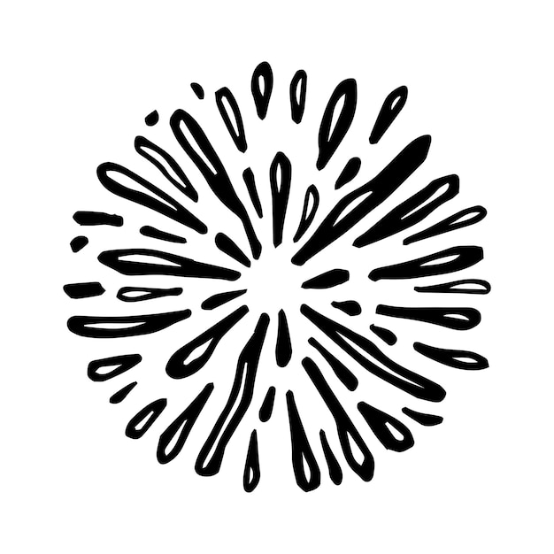 Starburst ręcznie rysowane ilustracji wektorowych