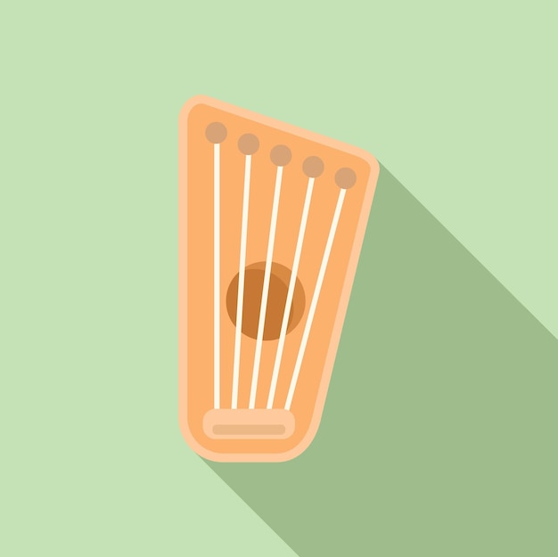 Starożytny instrument smyczkowy kannel grający ikonę muzyczną