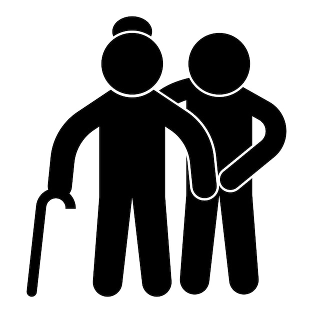 Plik wektorowy starsi ludzie ikona logo wektor ilustracja szablon projektu