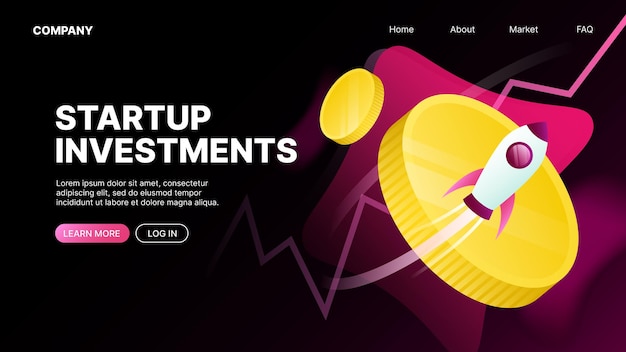 Startup Investment Tools Strona Docelowa Ilustracja