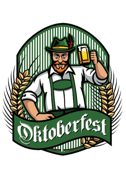 Stary Człowiek Z Piwem świętuje Oktoberfest