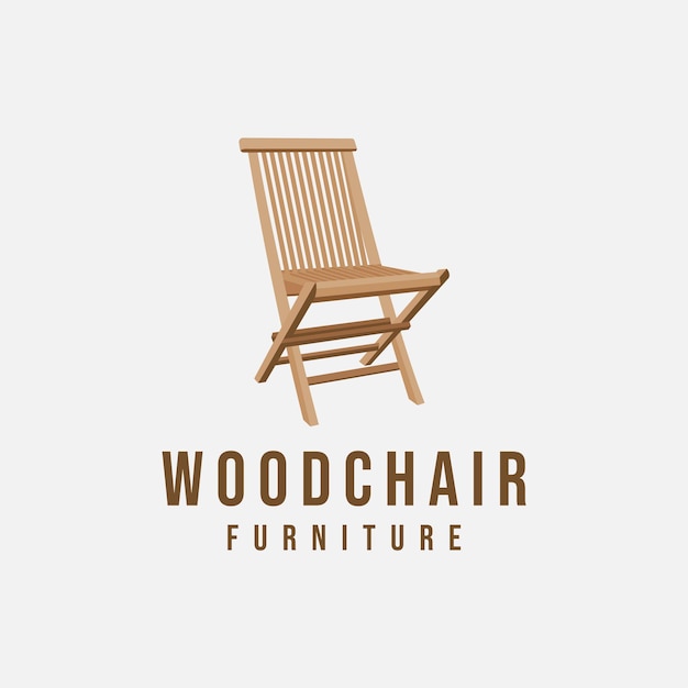 Stary styl drewniane krzesło nowoczesne meble wnętrze logo symbol ikona designu