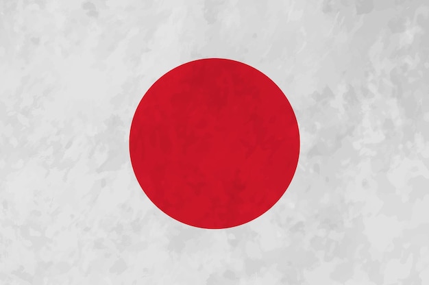 Stary vintage flaga japonii.