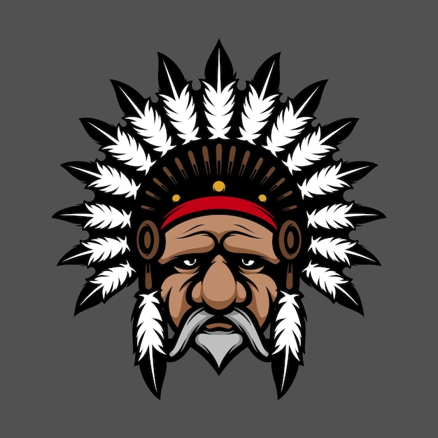 Stary wektor projektu maskotki Apache