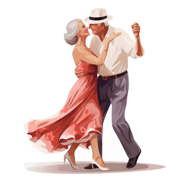 Plik wektorowy starzy ludzie tańczą.