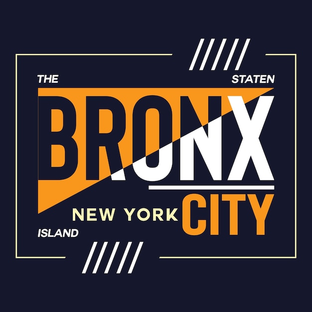 Plik wektorowy staten bronx wyspa w nowym jorku. typografia cytuje projekt koszulki.