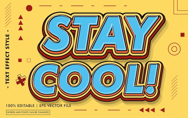 Stay Cool Efekty Tekstu Styl