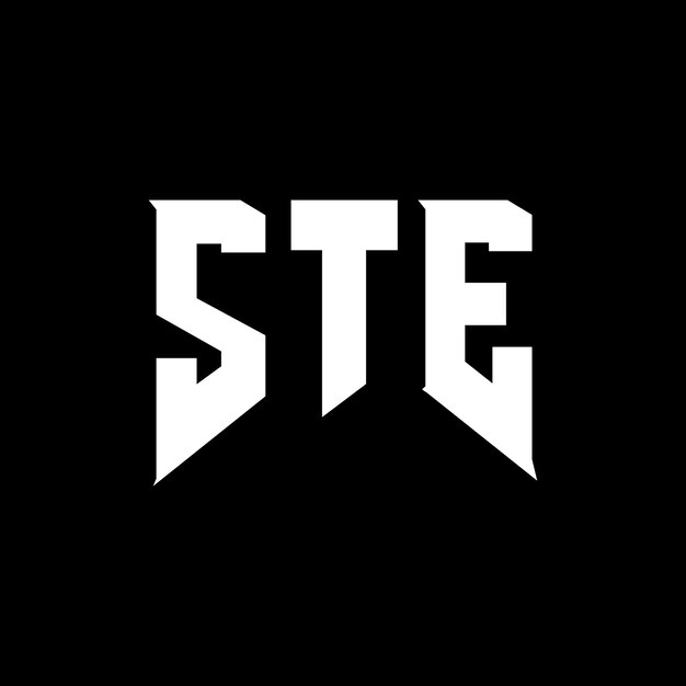 STE logo dla firmy technologicznej STE logo czarno-białe kombinacja kolorów STE logo STE wektor STE projektowanie STE ikona STE alfabet STE typografia logo projektowanie
