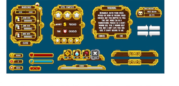 Steampunk Game Gui