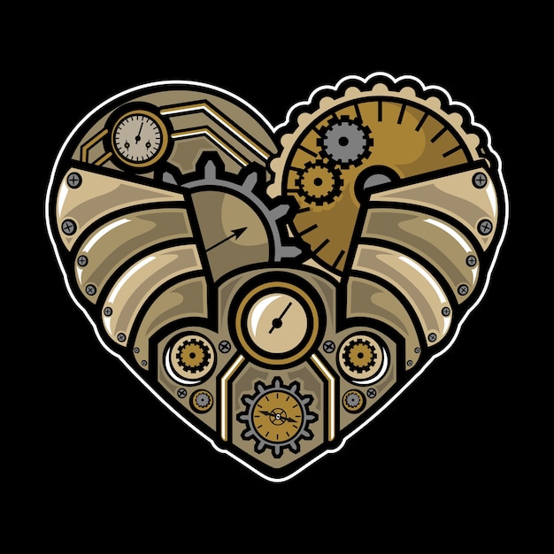 Plik wektorowy steampunk heart