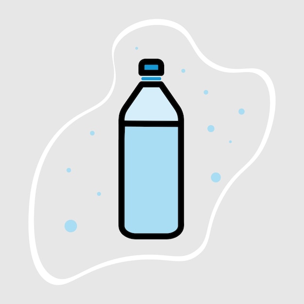 Stickerwater Bottle Vector Illustration Design Isolated Sticker Naklejka Na Towar I Opakowanie