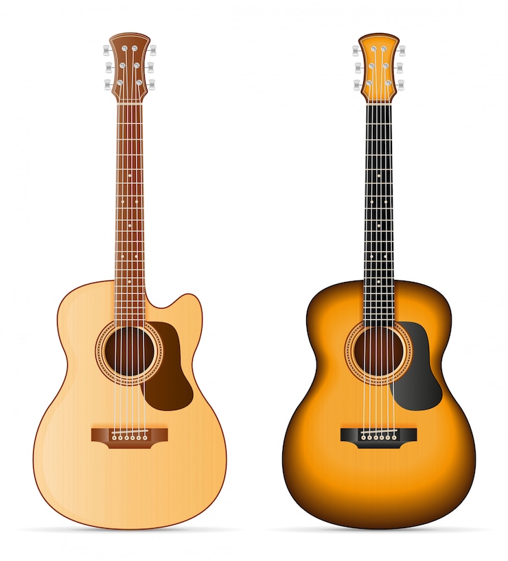 Wektor stockowa ilustracja wektorowa gitara akustyczna