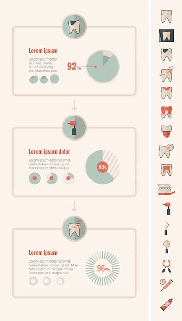 Plik wektorowy stomatologiczne elementy infographic.