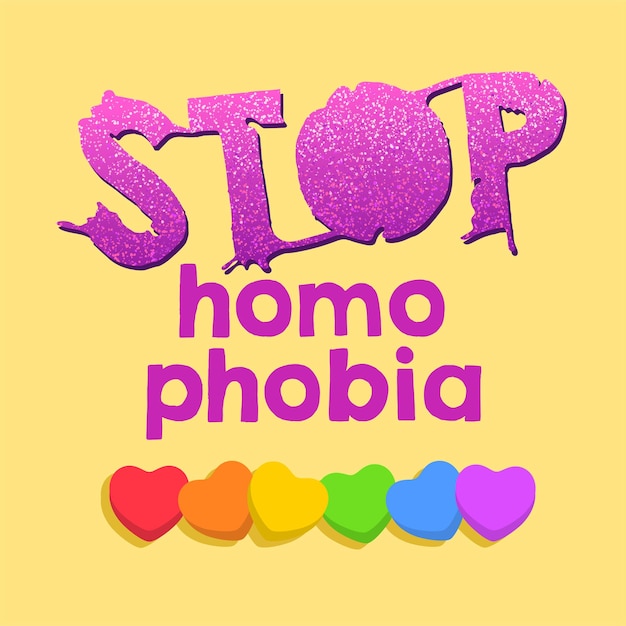 Stop Homofobii Ilustracja Wektorowa Na Międzynarodowy Dzień Przeciw Homofobii