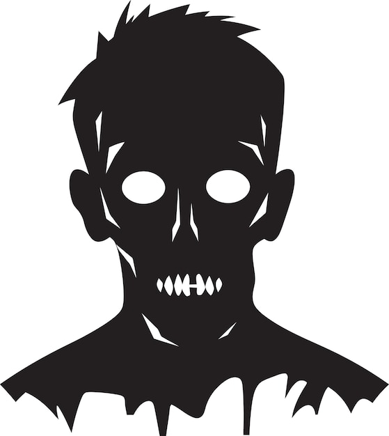 Plik wektorowy straszliwa infekcja czarny wektor zombie projekty eerie reanimacja wektor czarny zombie figury