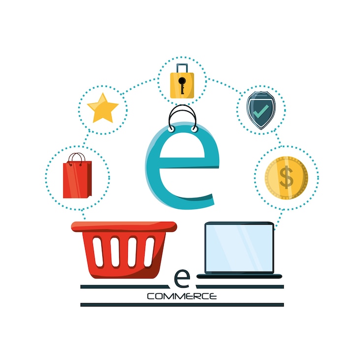 Wektor strategia technologii e-commerce do zakupów online