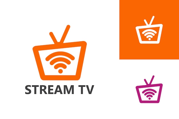Stream Tv Logo Szablon Wektor Projektu, Godło, Koncepcja Projektu, Kreatywny Symbol, Ikona