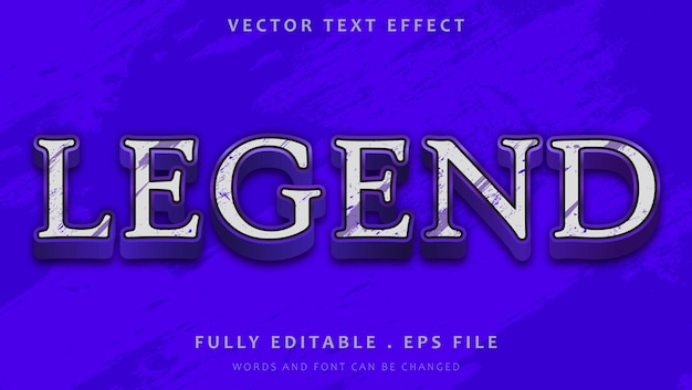 Streszczenie 3d Grunge Gradient Fioletowy Słowo Legenda Edytowalny szablon projektu efektu tekstowego