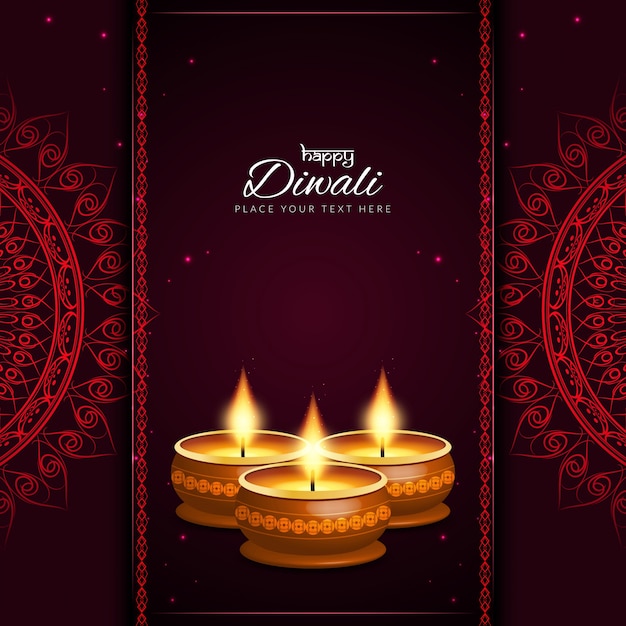 Streszczenie Artystyczne Happy Diwali Tle