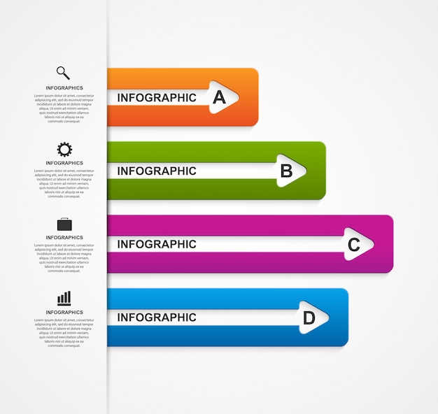 Streszczenie Biznes Opcje Infografiki Szablon.