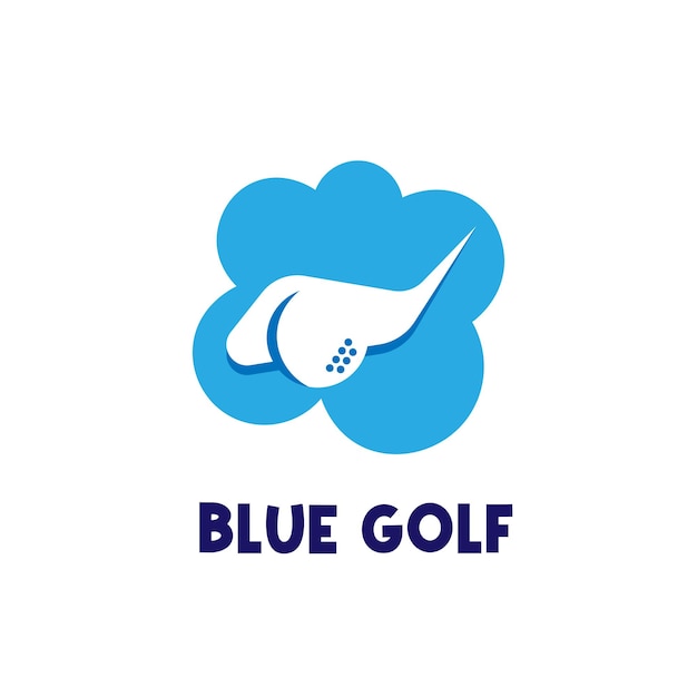 Streszczenie Blue Lake And Golf Prosta Ilustracja Logo