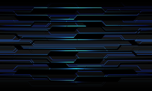 Streszczenie ciemnoszary metal niebieski światło czarny obwód cyber nowoczesna technologia przyszłości wektor tła
