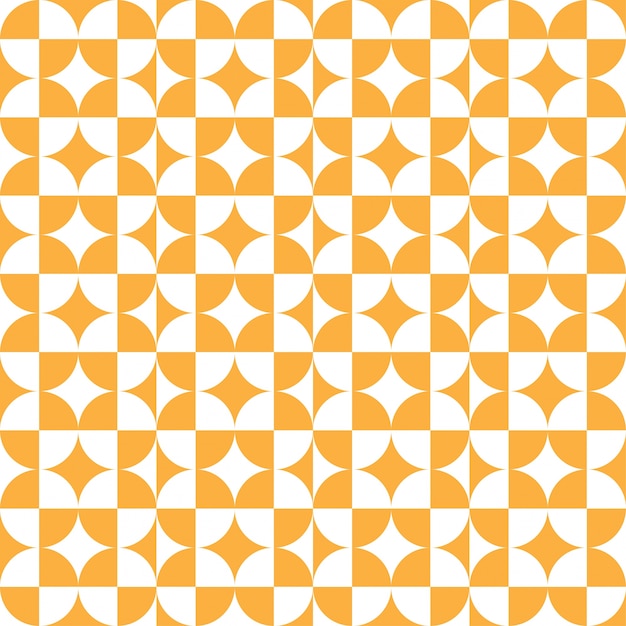Streszczenie Circle Square Pattern Orange