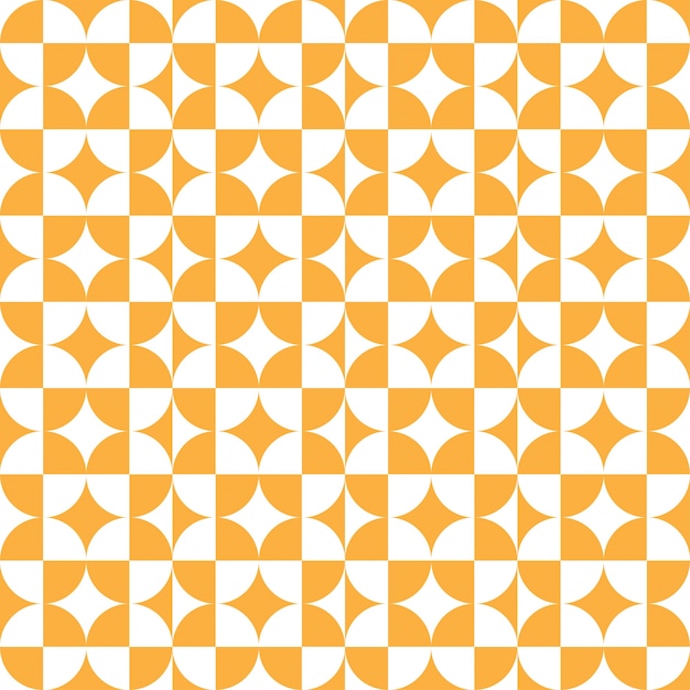 Streszczenie Circle Square Pattern Orange