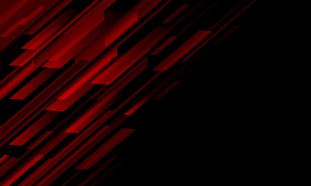 Streszczenie czerwony cyber geometryczny futurystyczny czarny puste miejsce projekt nowoczesnej technologii tło wektor