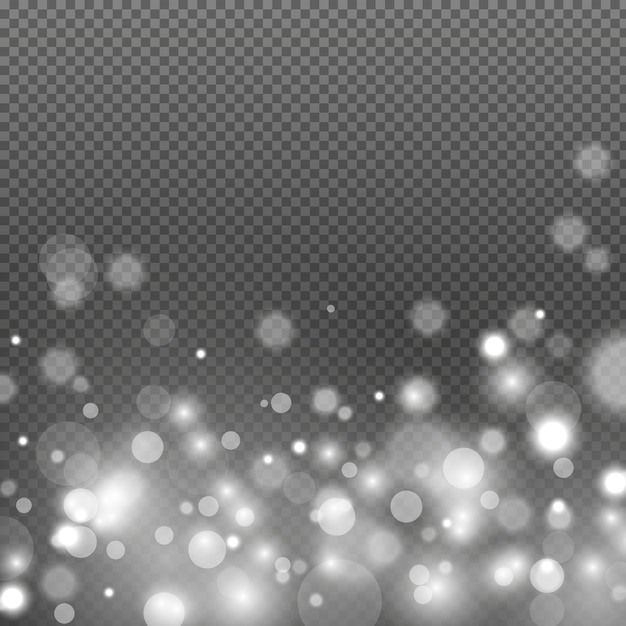Streszczenie efekt świetlny. Żółty bokeh na białym tle.