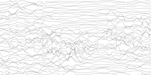 Streszczenie Fala Tekstury Białe Tło Linie Wektorowe