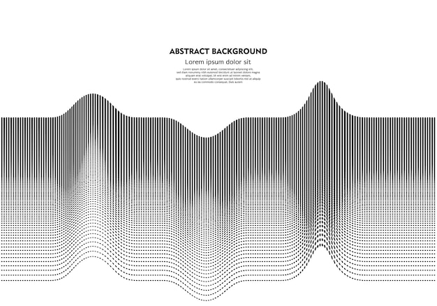 Plik wektorowy streszczenie faliste minimalistyczne cyfrowe tło w czerni i bieli ilustracji wektorowych