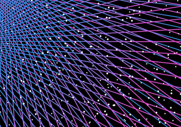 Streszczenie futurystyczne kolorowe tło techno design Jasny neon liniowy wzór siatki Wibrująca osłona sieci