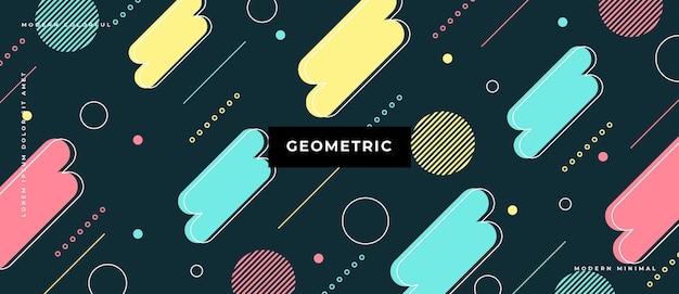 Streszczenie geometryczne z różnych kształtów tła.