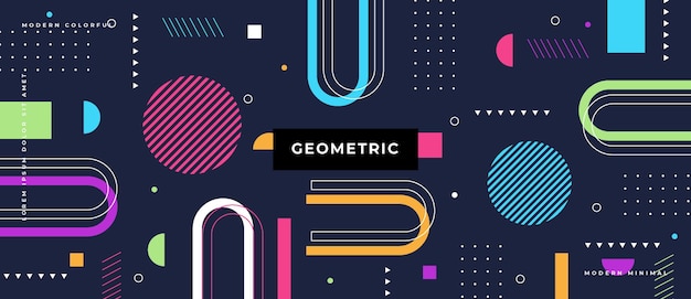 Streszczenie Geometryczne Z Różnych Kształtów Tła.