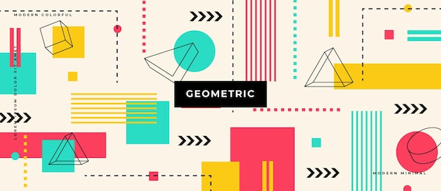 Streszczenie Geometryczne Z Różnymi Elementami Abstrakcyjne Kształty.