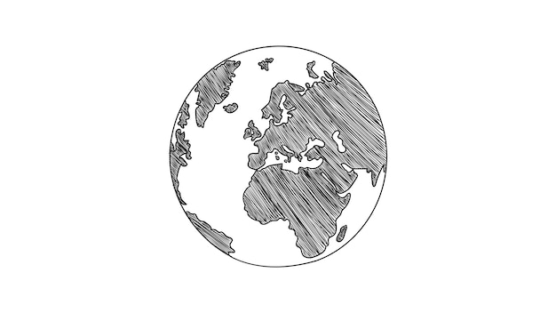 Streszczenie Globus Ziemi Ilustracja Wektorowa Mapa świata