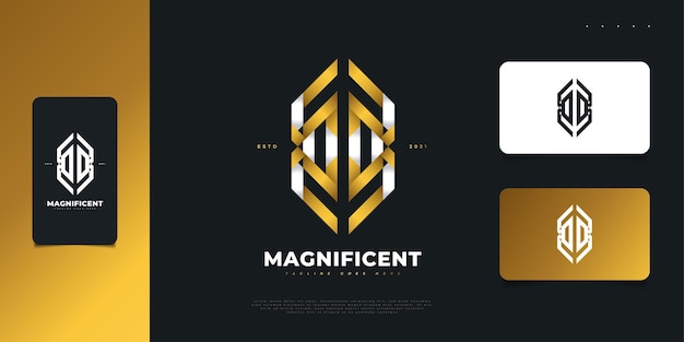 Streszczenie I Eleganckie Projektowanie Logo Litery M W Białym I Złotym Gradiencie. M Monogram Logo, Ikona Lub Symbol. Graficzny Symbol Alfabetu Dla Tożsamości Biznesowej