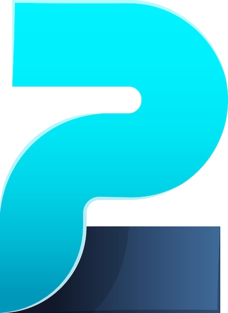 Plik wektorowy streszczenie ilustracja logo litery 2 w modnym i minimalistycznym stylu