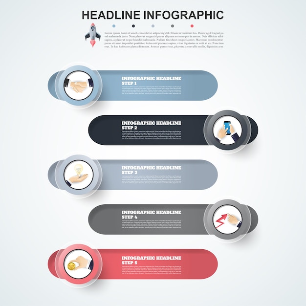 Streszczenie Infografiki Liczba Opcji Szablon Ilustracja Wektorowa Może Być Używany Do Schematu Układu Przepływu Pracy Opcje Kroku Biznesowego Banner Projektowanie Stron Internetowych