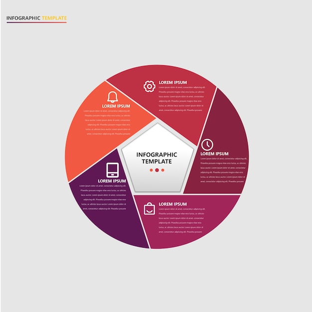 Plik wektorowy streszczenie infografiki szablonu z ikonami