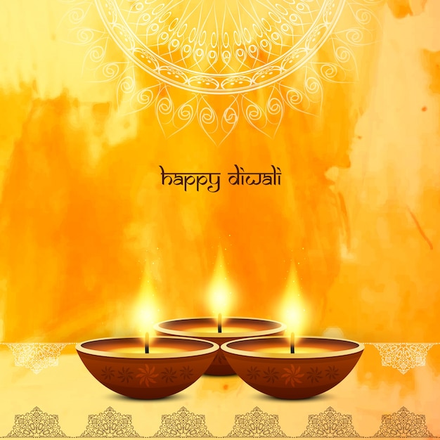 Streszczenie Jasne Artystyczne Happy Diwali Tle