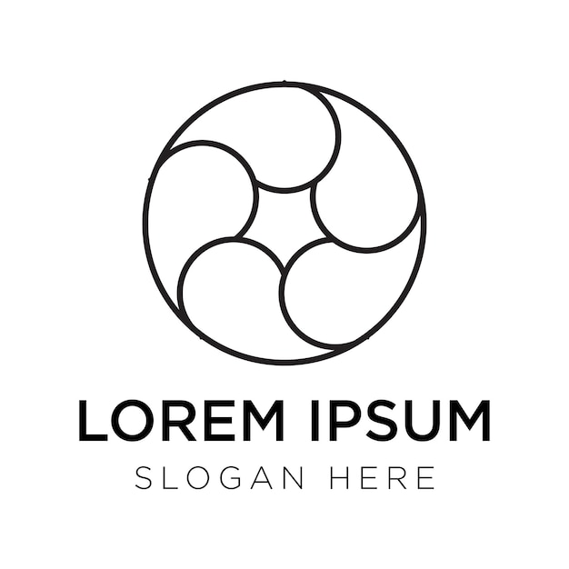Streszczenie koło logo wektor ilustracja na białym tle
