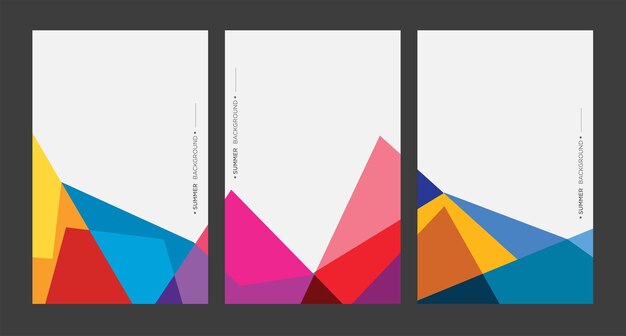 Streszczenie kolorowe geometryczne tło na letni plakat