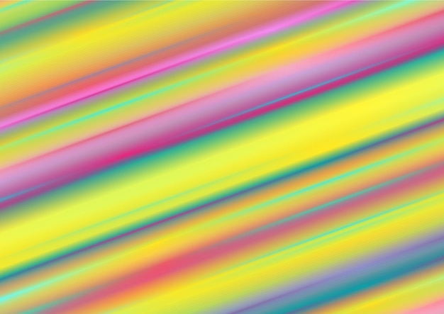 Streszczenie kolorowe holograficzne gładkie paski minimalne tło Projekt wektorowy