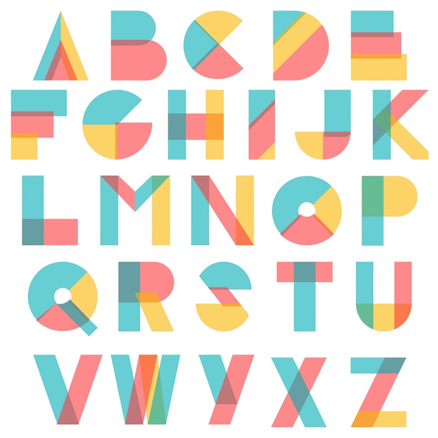 Streszczenie Kolorowe Kształty Typografii