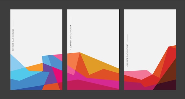 Streszczenie kolorowe tło geometryczne na letni plakat