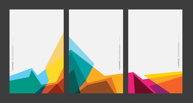 Streszczenie kolorowe tło geometryczne na letni plakat